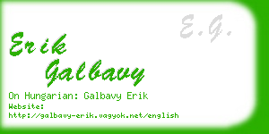 erik galbavy business card